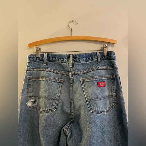 Dickies Distressed Dark Wash Denim Jeans - Picture 6 of 7